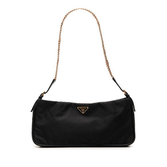 Prada Handbags - PRADA Black Leather Shoulder Bag